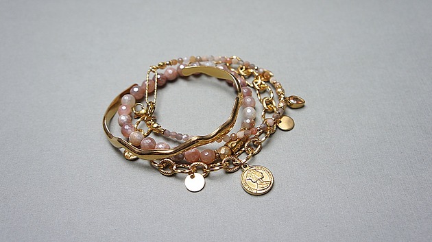 bransoletki z kamieni naturalnych Zestaw bransoletek Kamień słoneczny  - Szlachetna kolekcja