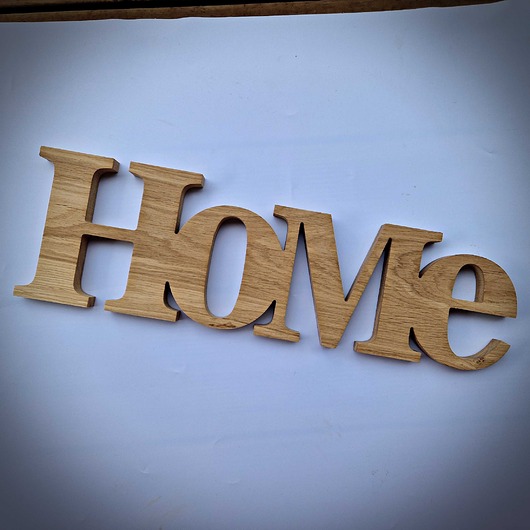 napisy dekoracyjne i tabliczki Napis Home, z drewna, dębowy