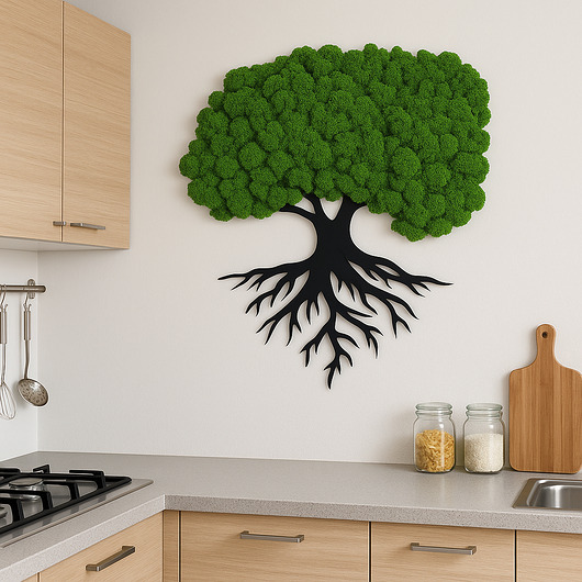dodatki - różne Drzewko bonsai życia mech chrobotek dekoracja obraz