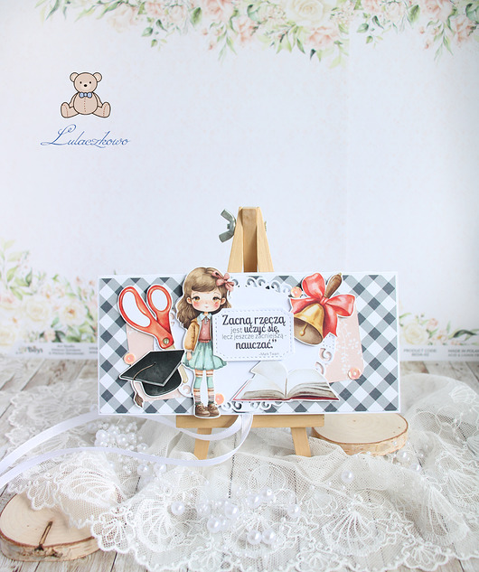kartki scrapbooking Czekoladownik kartka dla nauczyciela 3 GOTOWA