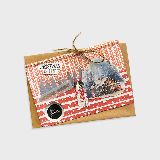 Kartka na Boże Narodzenie "From Santa" Joanna Klupś