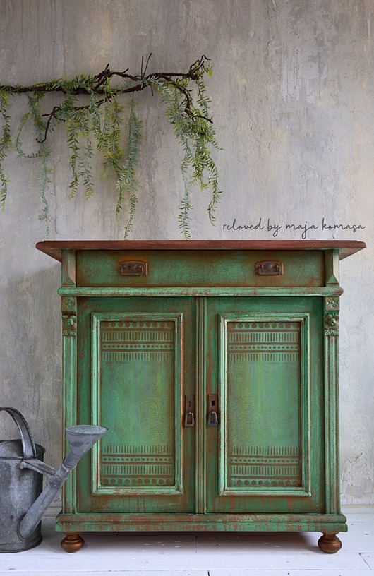 komody i szafki Komoda Rusty Green