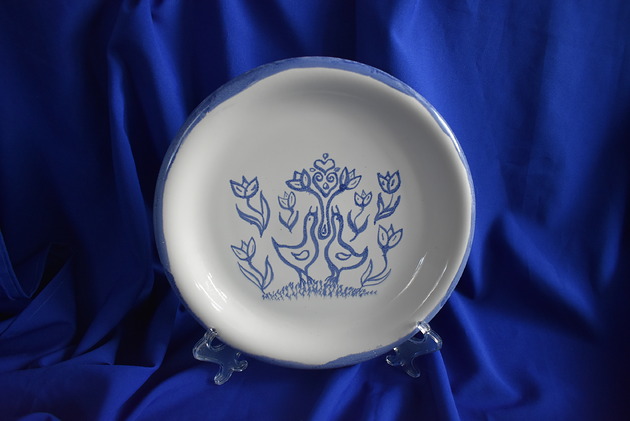 patery i talerze Talerz ceramiczny rustykalny Kurki