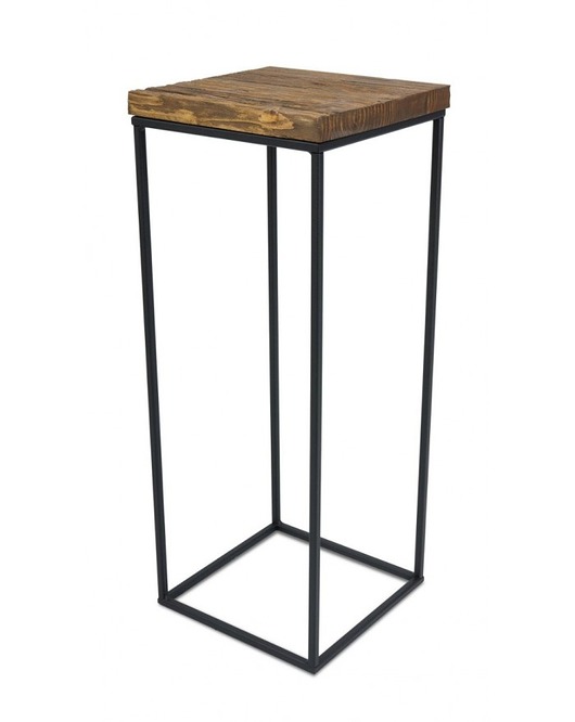 kwietniki Kwietnik Metalowy z Drewnem 60 cm