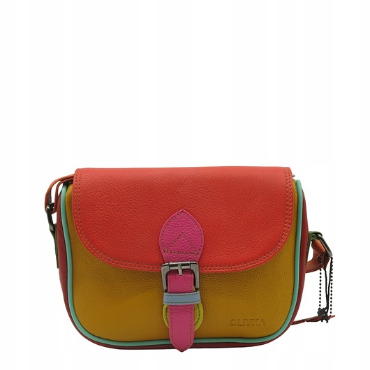 torby na ramię Listonoszka torebka damska skóra naturalna kolorowa oryginalna OLIVKA