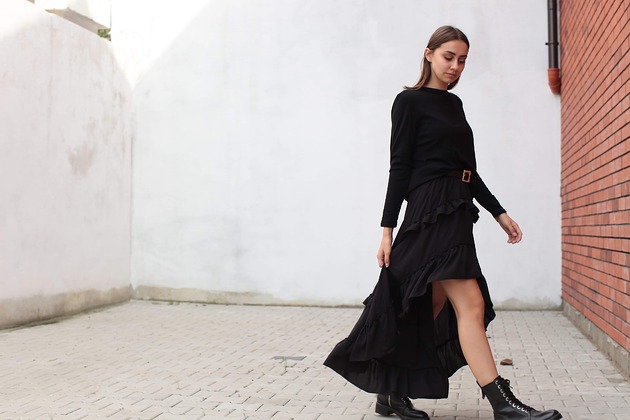 spódnice midi Spódnica ANETTE BLACK