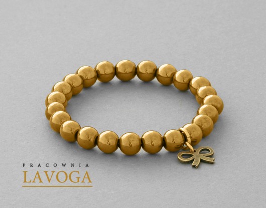 Hematite with pendant in gold. Lavoga