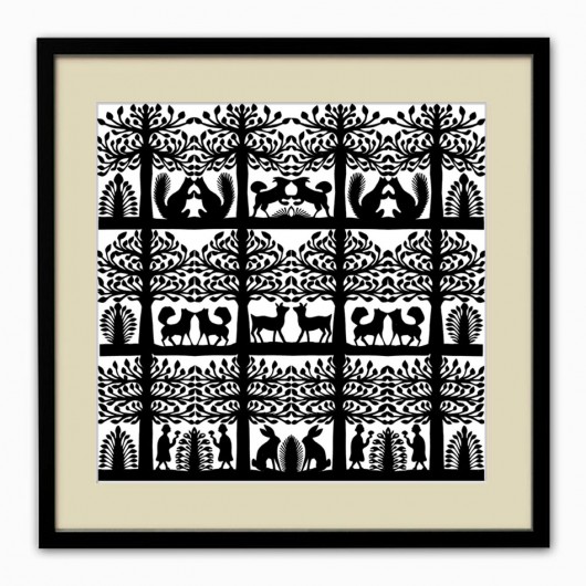his Majesty&#039;s FOREST (Kurpie Art Papercut) na ludowo
