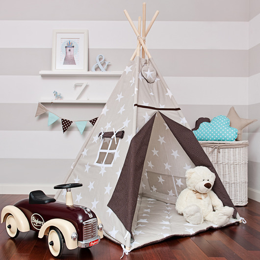 Zestaw Tipi z Matą Elegancki Brąz Fun with Mum