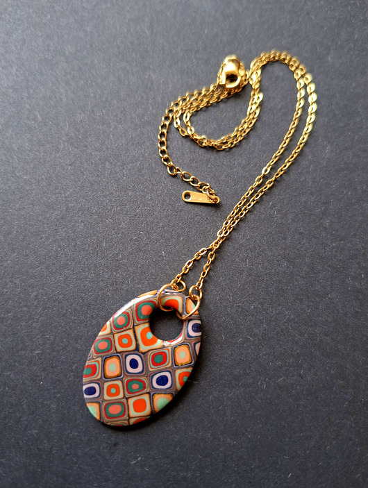 naszyjniki - inne Naszyjnik letnie mozaiki no19