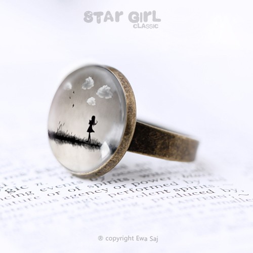 Star Girl Classic Obłoki , pierścionek Ewa Saj Fotografie