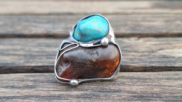 pierścionki - różne Big - pierścionek regulowany