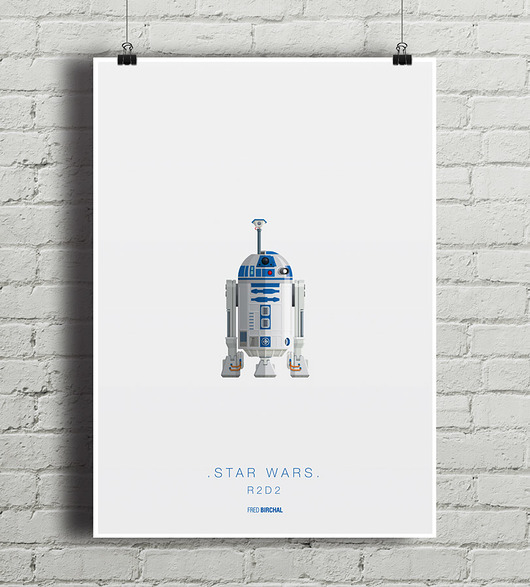 Star Wars - R2D2 - plakat 50x70 cm minimalmill
