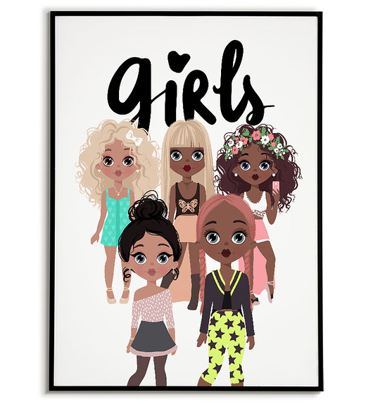 plakaty Plakat dla dziewczynki L.O.L - Rainbow High BARBIE z laleczkami