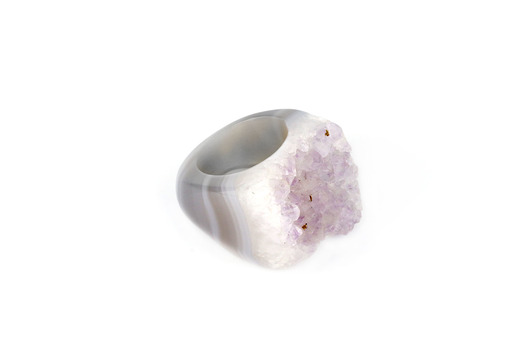 InspiRING Ametyst rozmiar 11 Brazi Druse Jewelry