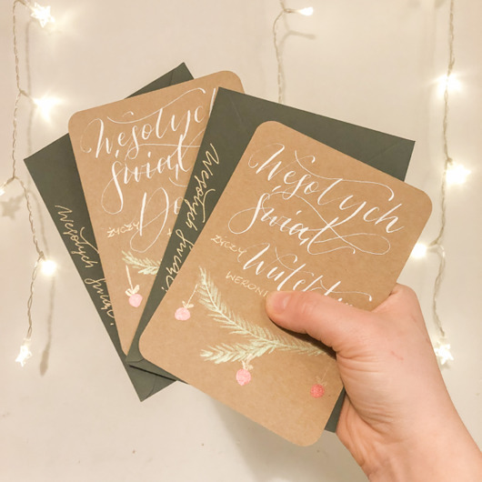 kartki scrapbooking Świąteczne kartki firmowe