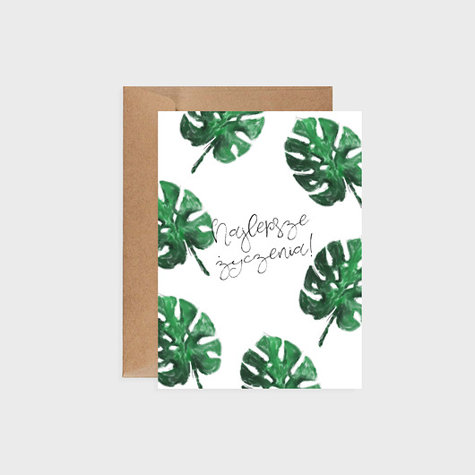 Kartka okolicznościowa, Monstera Joanna Klupś