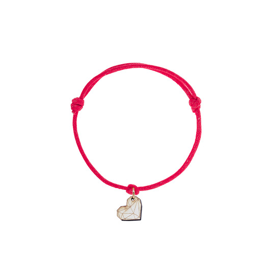 Bransoletka - GEOMETRIC HEART STREET WOOD