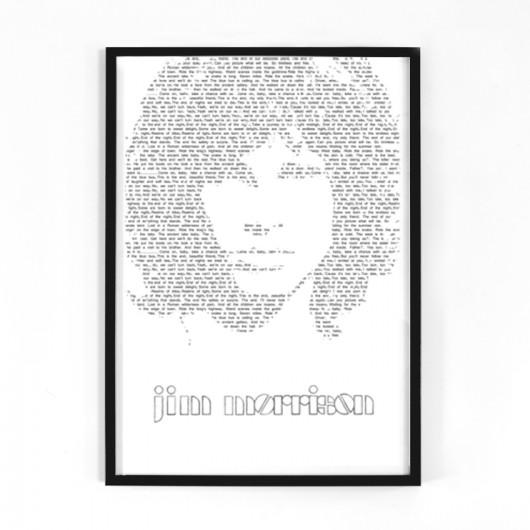 J.M plakat typograficzny 100 cm x 70 cm elements