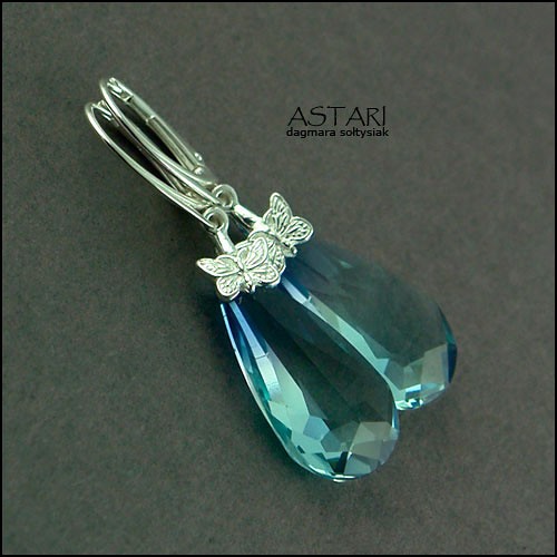 kryształ SWAROVSKI TEARDROP - OCEAN BLUE Astari