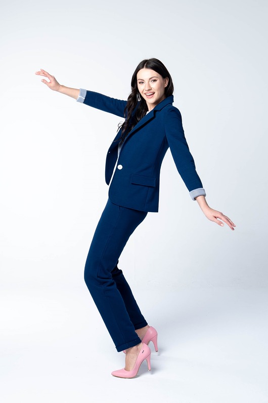 komplety damskie Komplet garnitur damski Deep Blue z dresówki