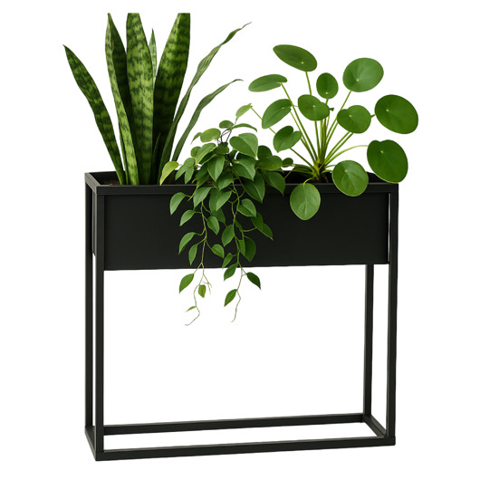 kwietniki Kwietnik Metalowy CUBO 60x60cm czarny