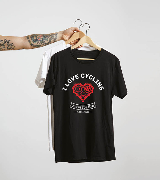 t-shirty męskie Koszulka T-SHIRT.  I love cycling