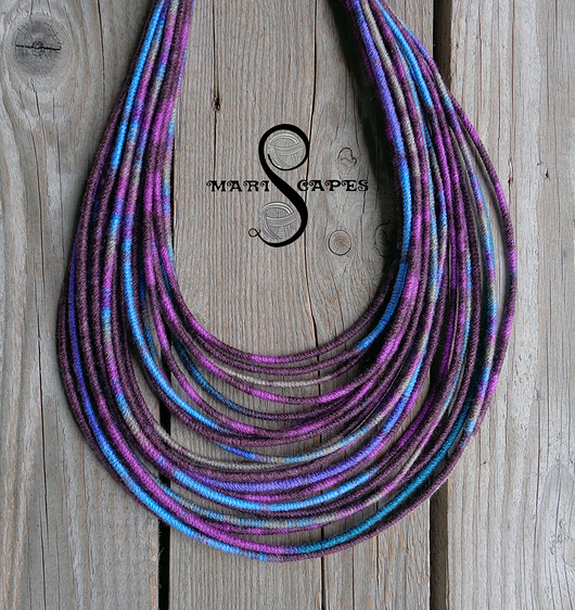 naszyjniki - inne Masajka "Violet & Turquoise"