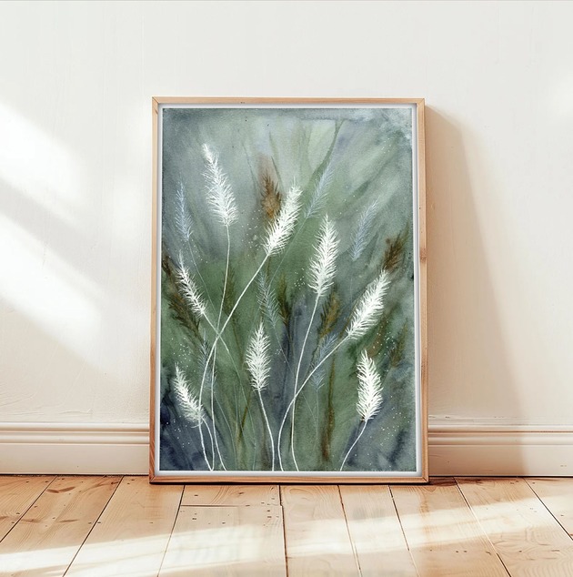 obrazy Oryginalna akwarela. Trawy  A4