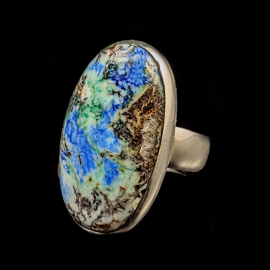 pierścionki srebrne Pierścionek Turkusowy azuryt