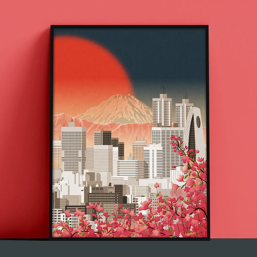 plakaty Plakat Widok na Tokio