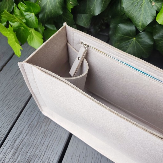 pokrowce i etui - organizery Organizer z filcu - JASNY BEŻ wkład do torebki