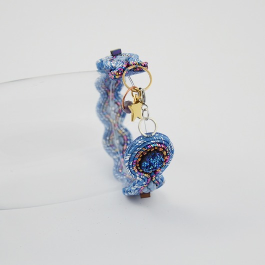 bransoletki soutache Blue light bracelet