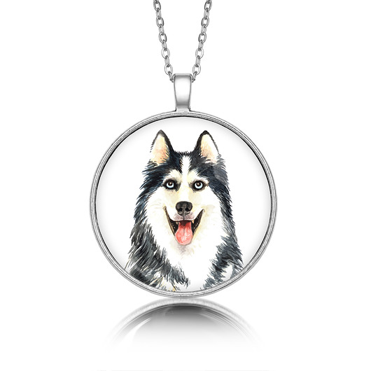 wisiory Medalion okrągły HUSKY rasowy pies