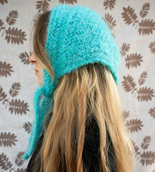 czapki damskie Babuszka turkus