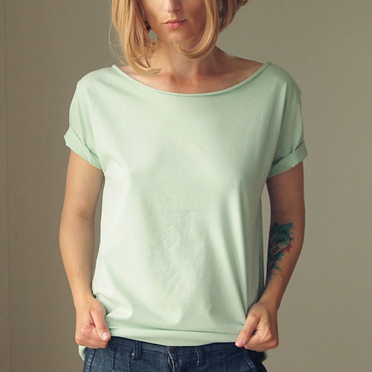 Zimna szara mięta Zgaszony Czysty Oversize S-XXL ONE MUG A DAY