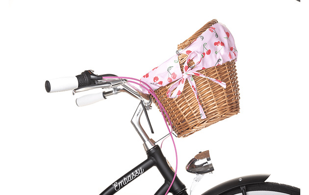 Wiklinowy kosz z wkładem sweet cherry Embassy Bikes
