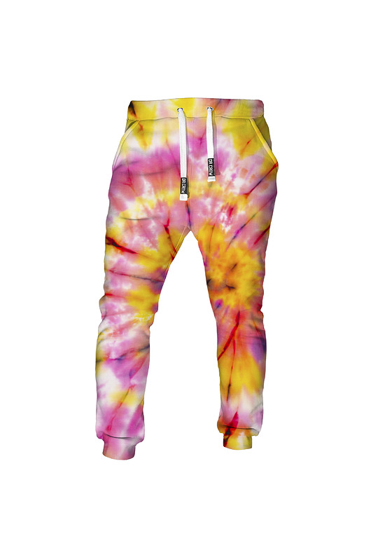spodnie dresowe damskie Damskie Spodnie Fullprint DR.CROW Tie Die Pink