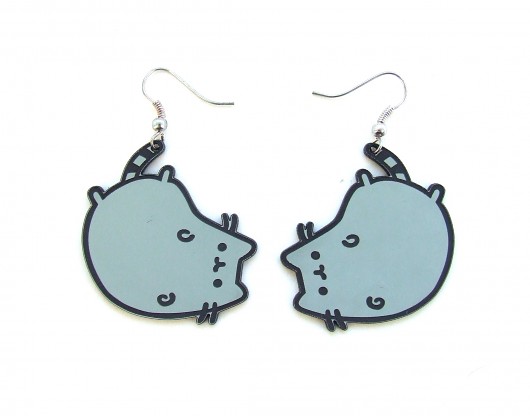 Kolczyki wiszące lazy pusheen Kraina czaru
