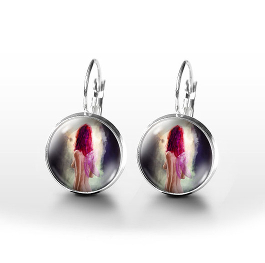 kolczyki szklane Kolczyki - Wróżka