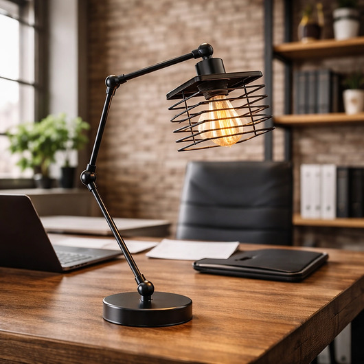 lampy stołowe Industrialna lampa biurkowa do nauki z regulacją CABULO LOFT