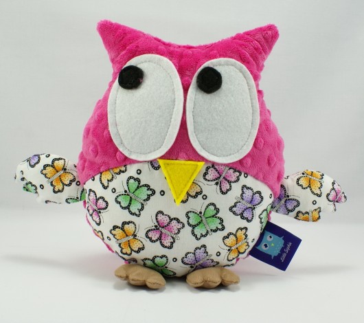 Sowa sówka GUSTAW przytulanka MOTYLKI różowa Little Sophie