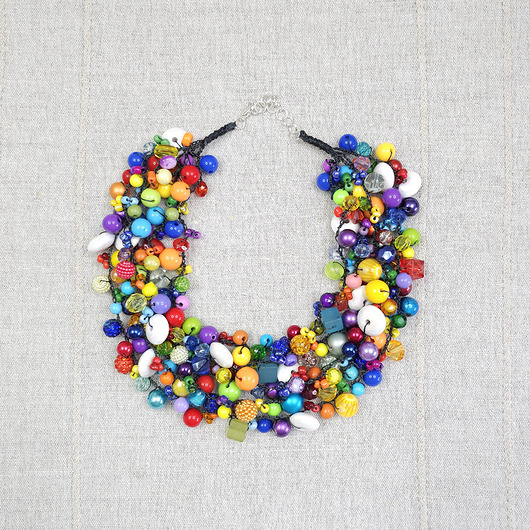 kolie 6938 Kolorowa Kolia Choker Multikolor