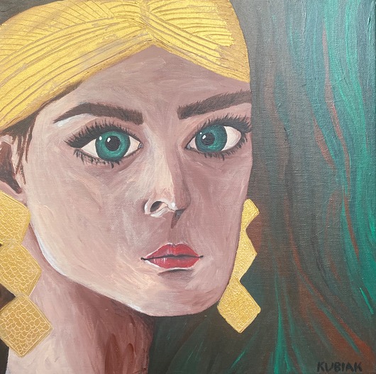 obrazy HEY WEIRDO by Magda Kubiak 40x40 oryginał na płótnie