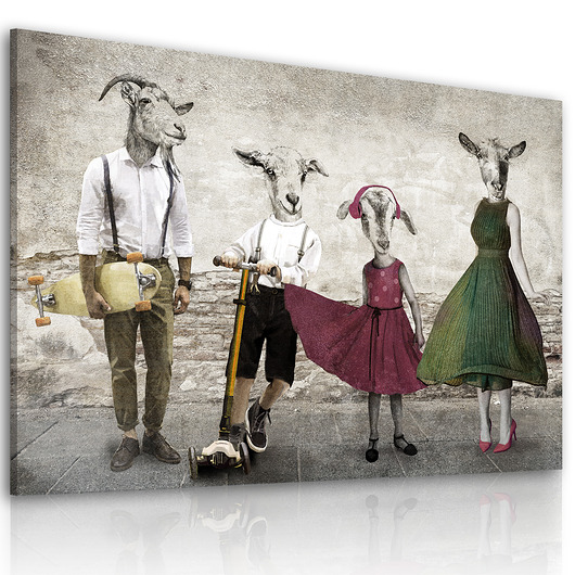 obrazy Obraz na płótnie -KOZY 120x80