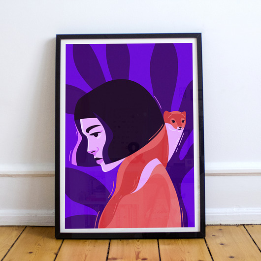 Plakat: Dama z gronostajem Nastka Drabot