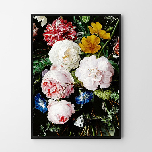 plakaty Plakat Kwiaty w bliskim kadrze Black flowers