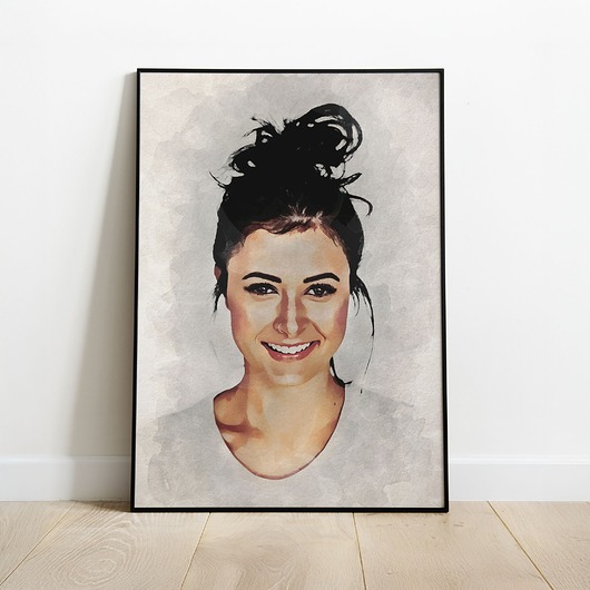 plakaty Plakat personalizowany, akwarela ze zdjęcia, oryginalna grafika na ścianę.