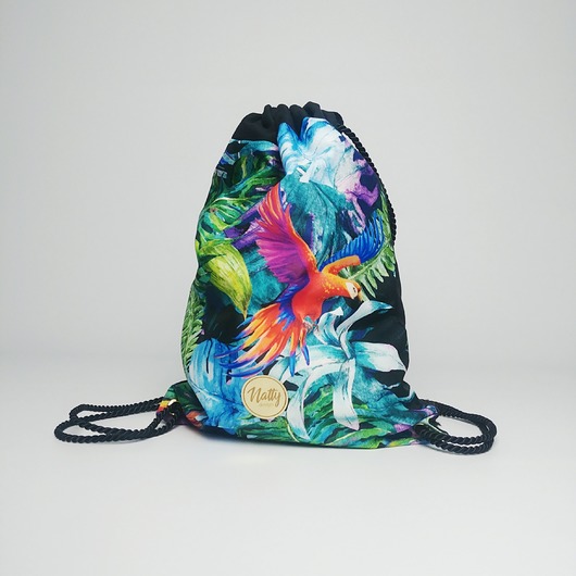 Dwustronny plecak worek z ćwiekami Jungle/Black Natty design