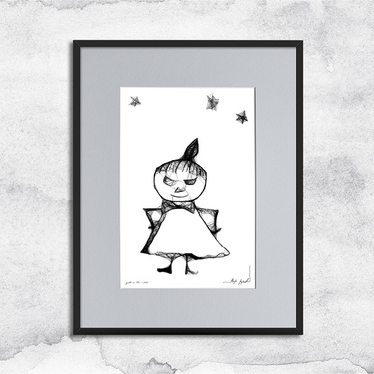 obrazy i plakaty do pokoju dziecięcego Inspiracja Mała Mi - autorska grafika z ramą